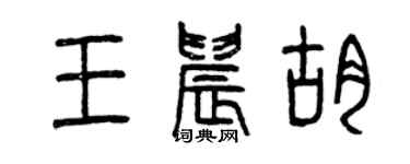 曾慶福王晨胡篆書個性簽名怎么寫