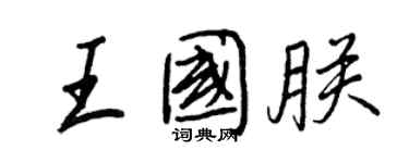 王正良王國朕行書個性簽名怎么寫