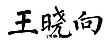 翁闓運王曉向楷書個性簽名怎么寫