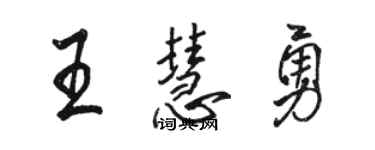 駱恆光王慧勇行書個性簽名怎么寫
