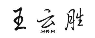 駱恆光王雲勝行書個性簽名怎么寫