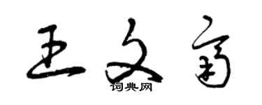 曾慶福王文齊草書個性簽名怎么寫