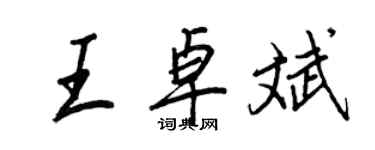 王正良王卓斌行書個性簽名怎么寫