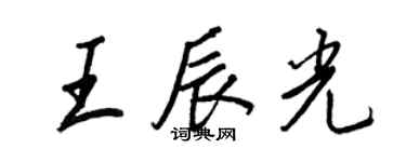 王正良王辰光行書個性簽名怎么寫