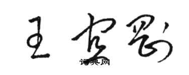 駱恆光王宜剛草書個性簽名怎么寫