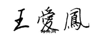 王正良王愛鳳行書個性簽名怎么寫