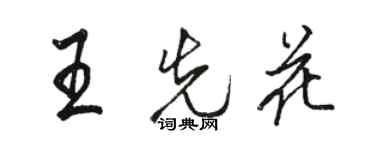 駱恆光王先花行書個性簽名怎么寫