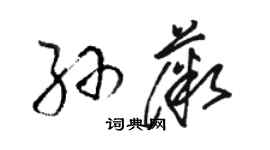 駱恆光孫薇草書個性簽名怎么寫