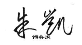 駱恆光朱凱草書個性簽名怎么寫