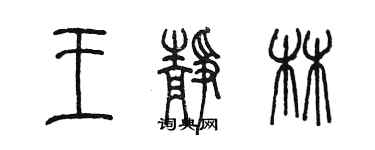 陳墨王靜林篆書個性簽名怎么寫