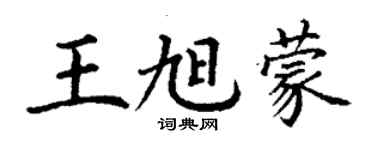 丁謙王旭蒙楷書個性簽名怎么寫