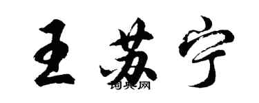 胡問遂王蘇寧行書個性簽名怎么寫