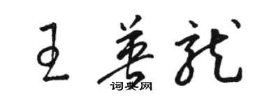 駱恆光王英龍草書個性簽名怎么寫