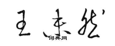 駱恆光王未然草書個性簽名怎么寫