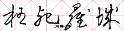 駱恆光枉死羅城草書怎么寫