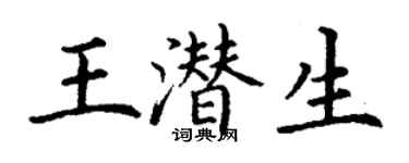 丁謙王潛生楷書個性簽名怎么寫