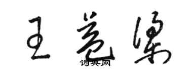 駱恆光王益梁草書個性簽名怎么寫