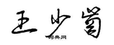 曾慶福王少崗草書個性簽名怎么寫