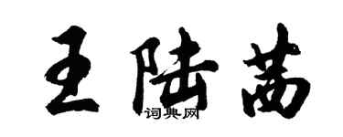 胡問遂王陸茜行書個性簽名怎么寫