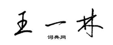 梁錦英王一林草書個性簽名怎么寫