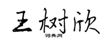 曾慶福王樹欣行書個性簽名怎么寫