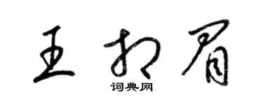 梁錦英王相眉草書個性簽名怎么寫