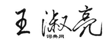 駱恆光王淑亮行書個性簽名怎么寫