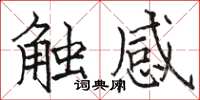 駱恆光觸感楷書怎么寫