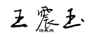 曾慶福王震玉行書個性簽名怎么寫