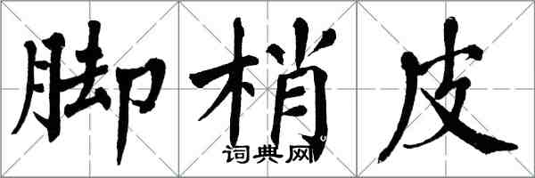 翁闓運腳梢皮楷書怎么寫