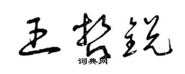 曾慶福王哲銳草書個性簽名怎么寫