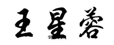 胡問遂王星蓉行書個性簽名怎么寫