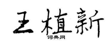 曾慶福王植新行書個性簽名怎么寫