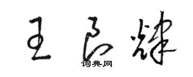 駱恆光王良輝草書個性簽名怎么寫