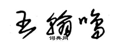 朱錫榮王翰鳴草書個性簽名怎么寫