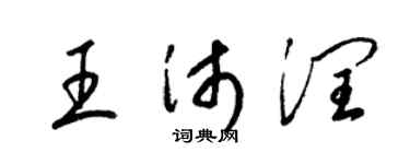 梁錦英王沛潤草書個性簽名怎么寫