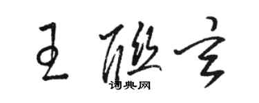 駱恆光王聯玄草書個性簽名怎么寫