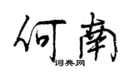 曾慶福何南行書個性簽名怎么寫