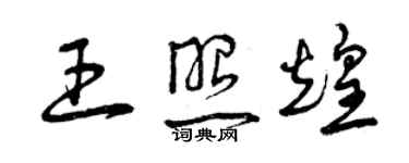 曾慶福王照煌草書個性簽名怎么寫