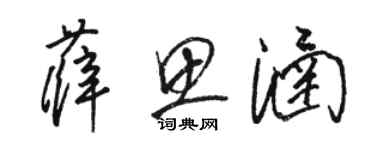 駱恆光薛思涵草書個性簽名怎么寫