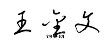 梁錦英王金文草書個性簽名怎么寫