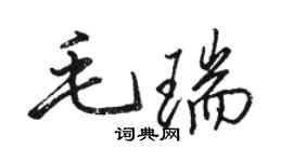 駱恆光毛瑞行書個性簽名怎么寫