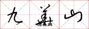 梁錦英九華山草書怎么寫