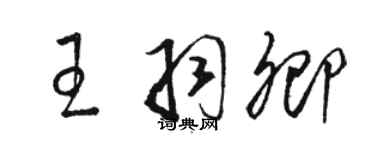 駱恆光王羽卿草書個性簽名怎么寫