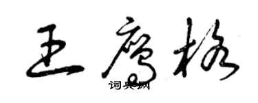 曾慶福王鷹格草書個性簽名怎么寫