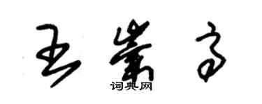 朱錫榮王崇高草書個性簽名怎么寫