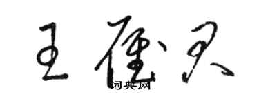 駱恆光王雁君草書個性簽名怎么寫