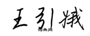 王正良王引娥行書個性簽名怎么寫