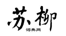 翁闓運蘇柳楷書個性簽名怎么寫
