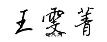 王正良王雯菁行書個性簽名怎么寫